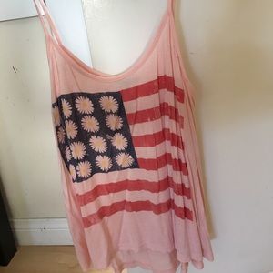 Charlotte ruse flowered American flag shirt
